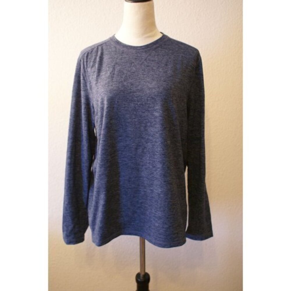 Men's Free Country Steel Blue Long Sleeved Shirt Size Medium 38 40‎ Micro-Tech